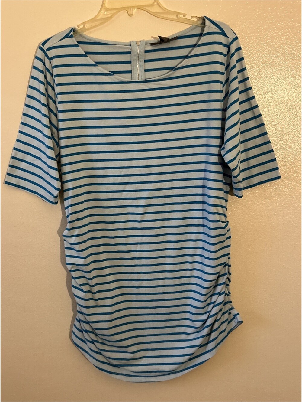 A Pea in the Pod Maternity Blue Striped Top Women's Size Large